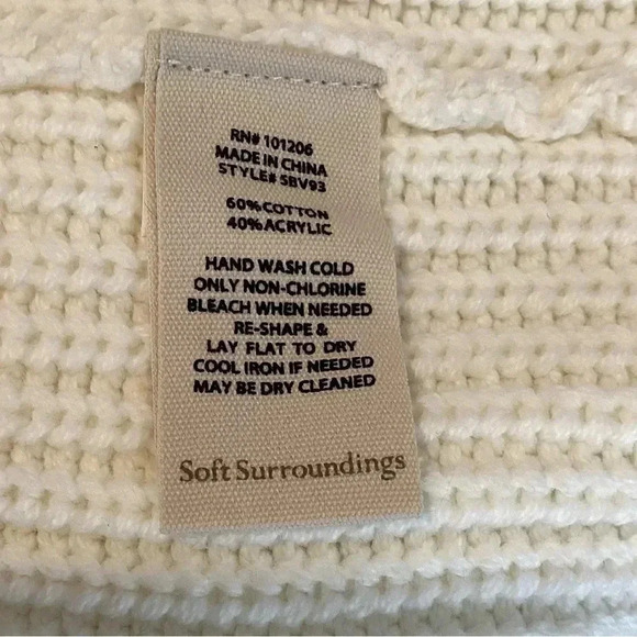Soft Surroundings NWT Highland Tunic Sweater  Cream Size 3X - Picture 8 of 10